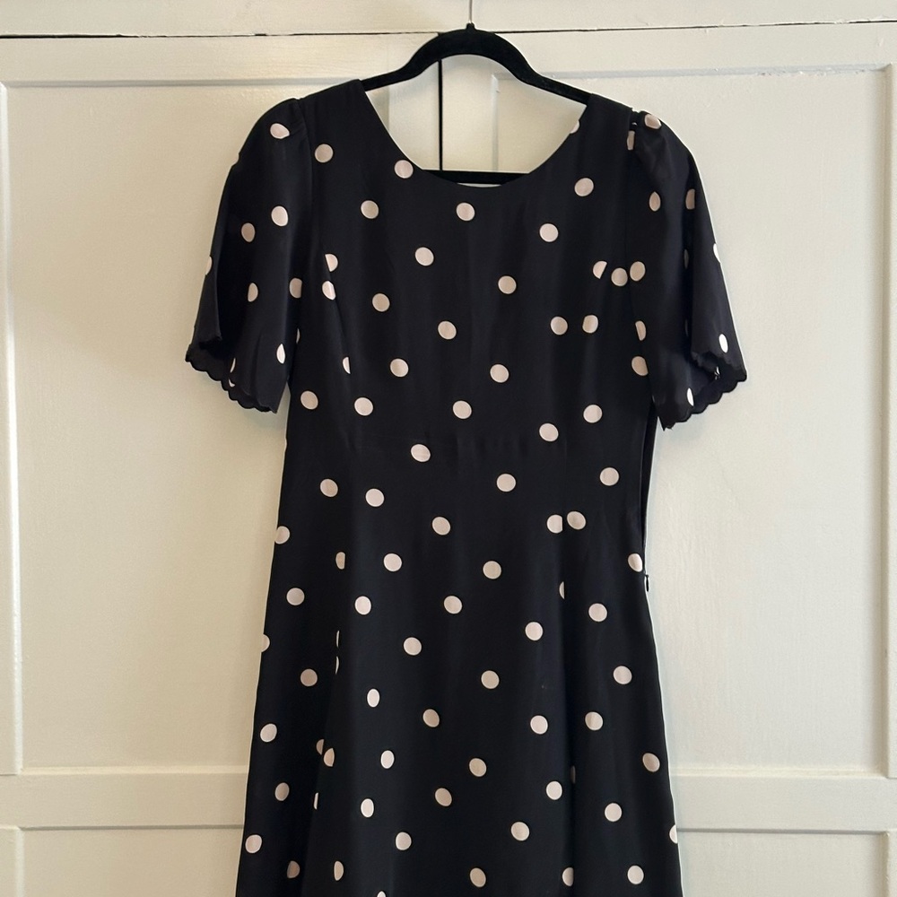 Sezane Black Polka Dot Dress